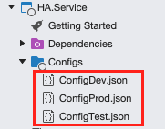 Configurations in the Visual Studio Solution
