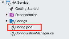Root config.json in Visual Studio Solution